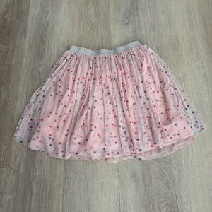 Hanna Andersson Kids Girls Tulle Party Skirt Sz 12 Pink Multi Confetti Rainbow